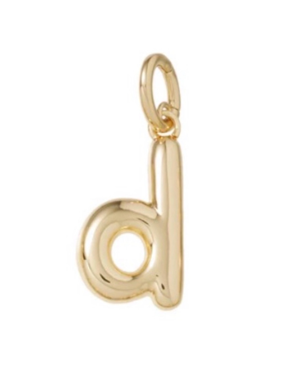 Roxanne Assoulin Puffy “d” Gold Charm Pendant